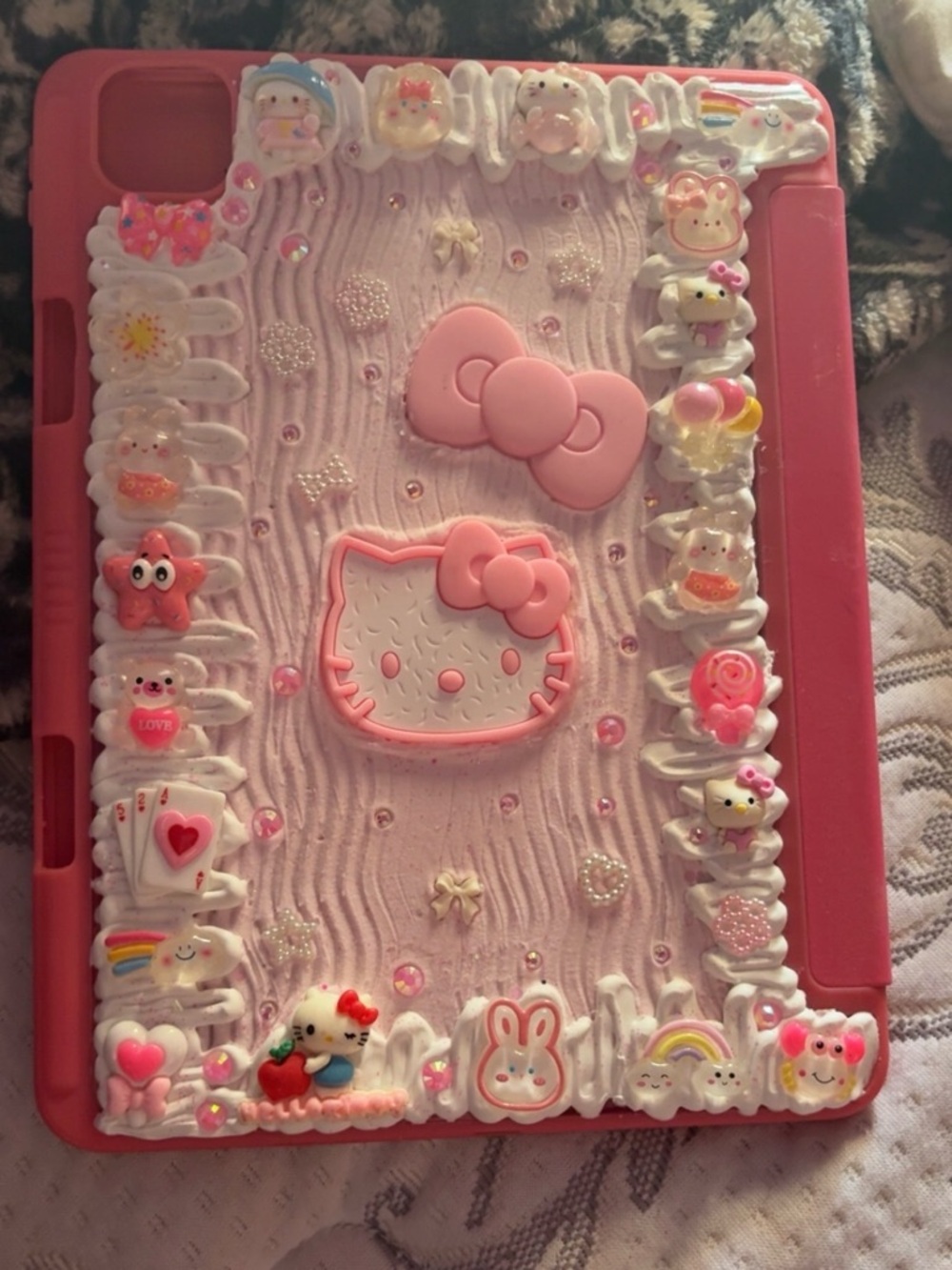 Cute Pink Hello Kitty Tablet Case Cover - Decorative Silicone Protector